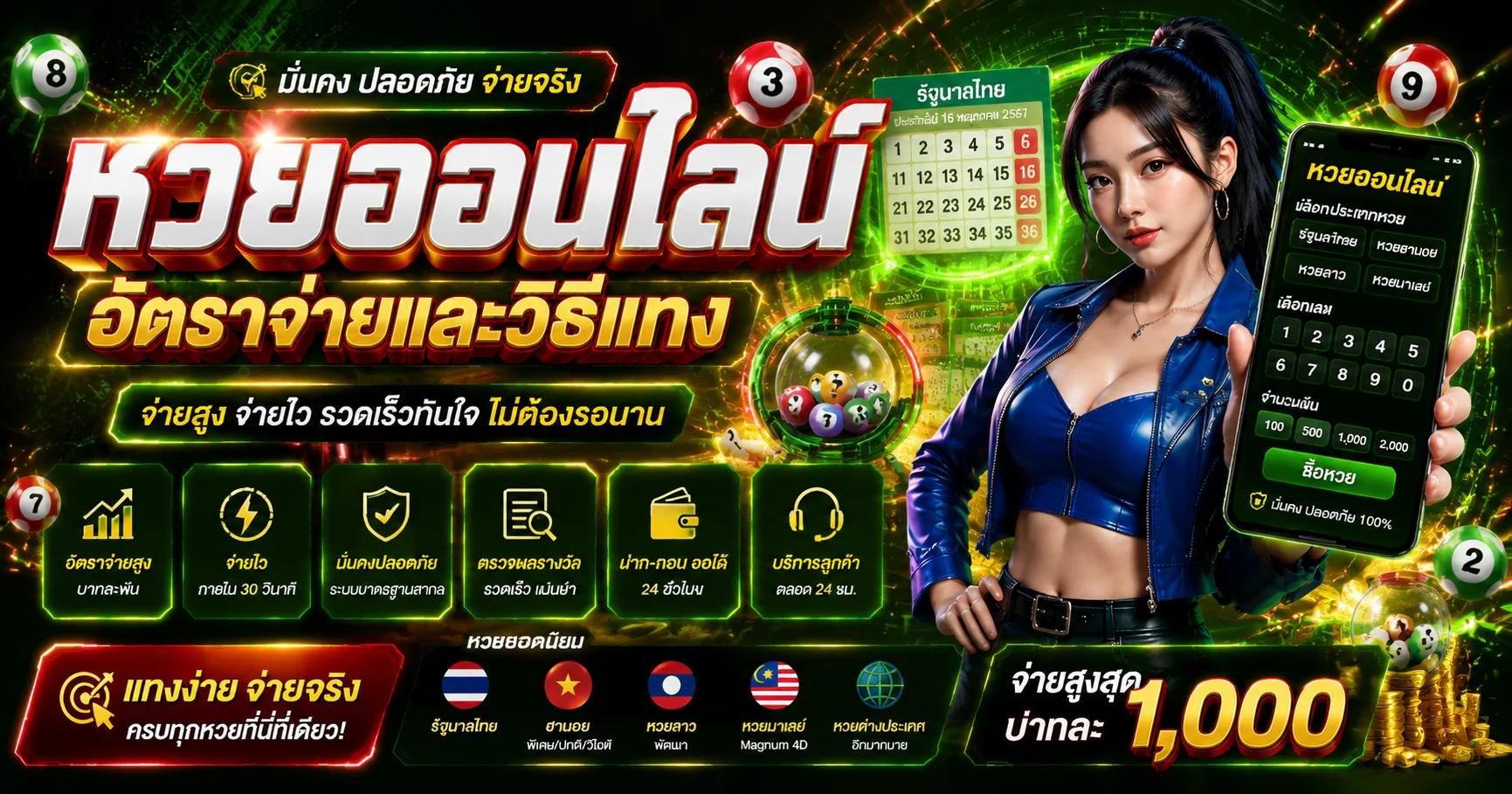 หวยออนไลน์ WD88 ครบทุกหวย จ่ายบาทละ 900